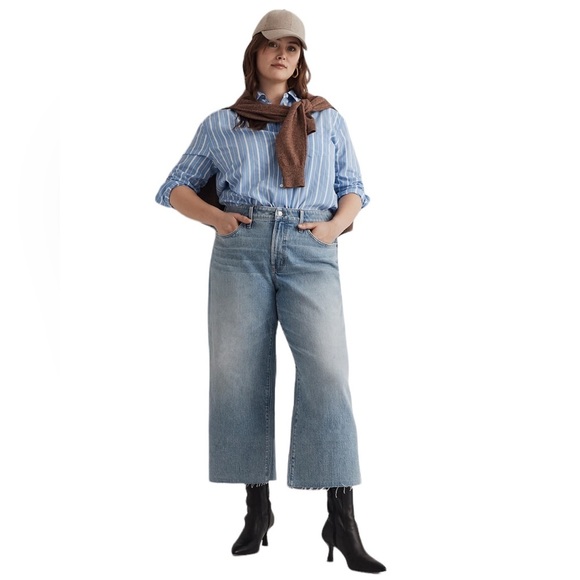 Madewell Denim - NWT Madewell The Perfect Vintage Wide-Leg Crop Jean